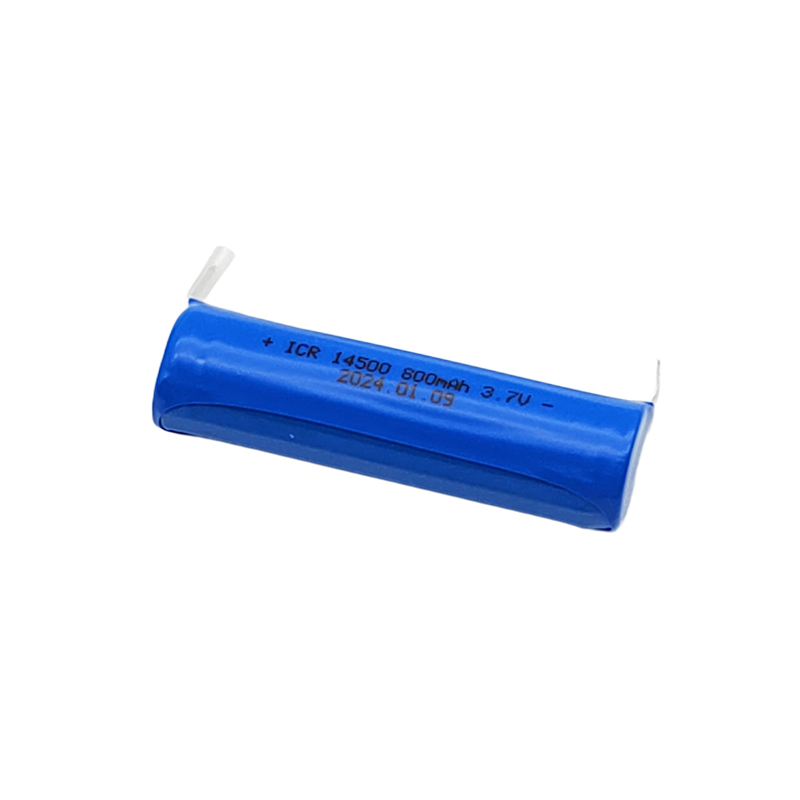 3.7V Cylindrical lithium na baterya Tapos na produkto, 14500 800mAh 3.7V, Mga baterya ng terminal sa pagbabasa ng Smart meter