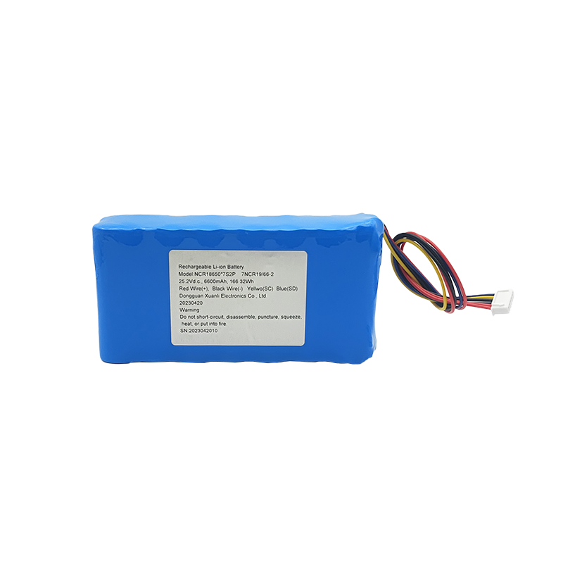 Batterie au lithium cylindrique 25,2 V, 18650 6600 mAh 25,2 V