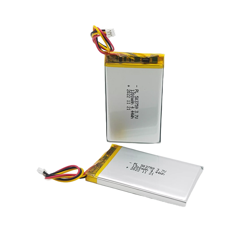 3.7V Litio polimerozko bateria paketeak, 503759 1200mAh litiozko bateria karratua
