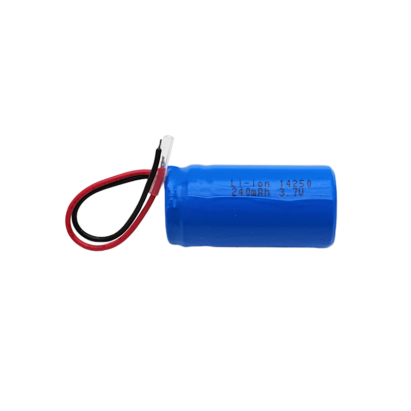 Baterai lithium silinder 3.7V, 14250 240mAh
