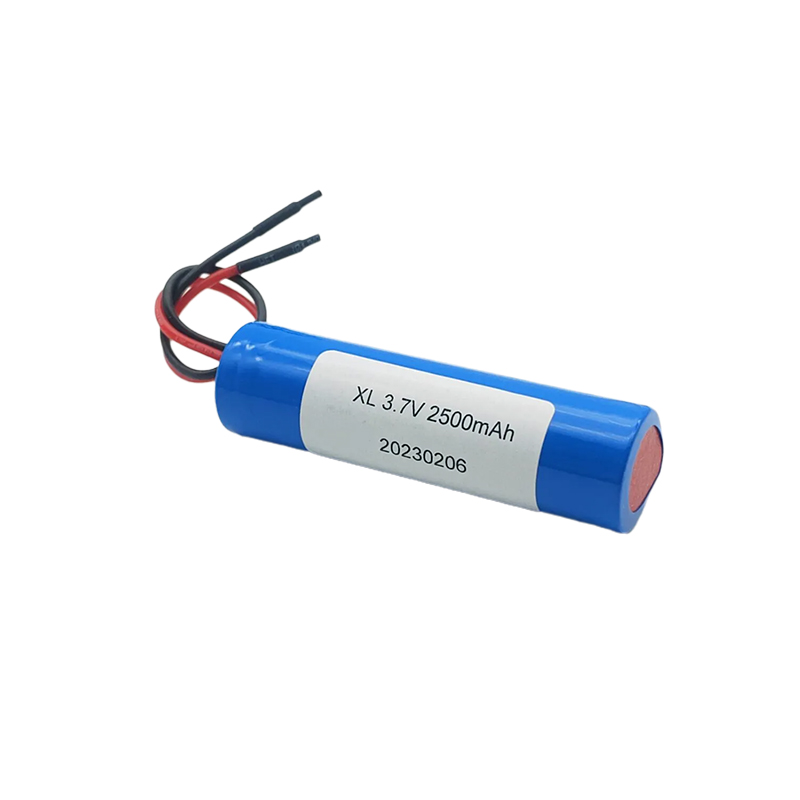 3.7V litiozko bateria zilindrikoa, 18650 2500mAh 3.7V Mikrofonoa litiozko bateria