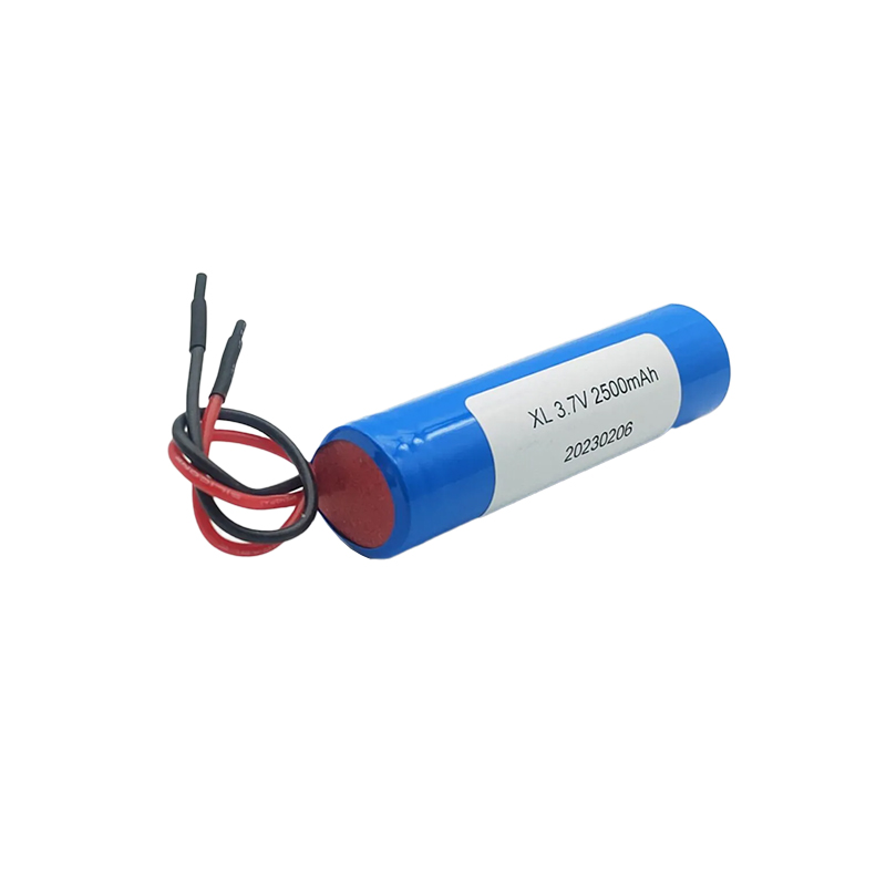 3.7V litiozko bateria zilindrikoa, 18650 2500mAh 3.7V Mikrofonoa litiozko bateria