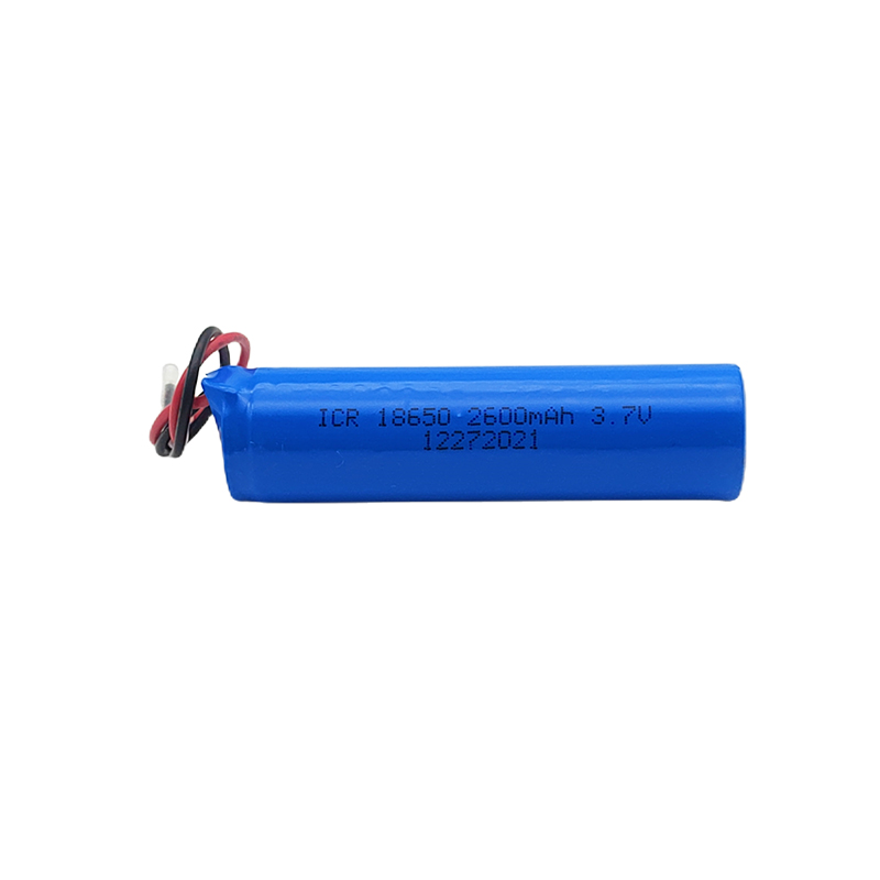 3,7 V litiozko bateria zilindrikoa, 18650 2600 mAh litiozko bateria, Shaver bateria