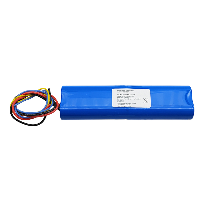 ແບດເຕີຣີ້ແບດເຕີລີ່ lithium cylindrical 7.2V, 18650 6600mAh Li-ion battery-ສີ່ສາຍ