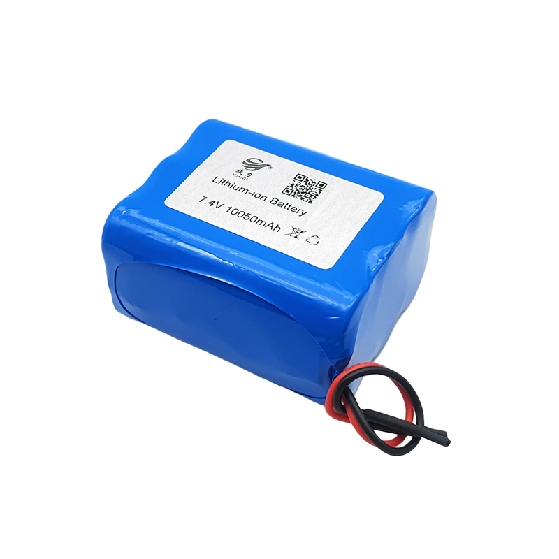 Baterai lithium impor 7.4V, 18650 10050mAh