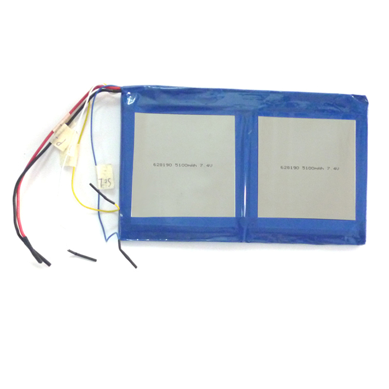 Medicinsk udstyr batterier 7,4V lithium polymer batteripakker 628190 5100mAh