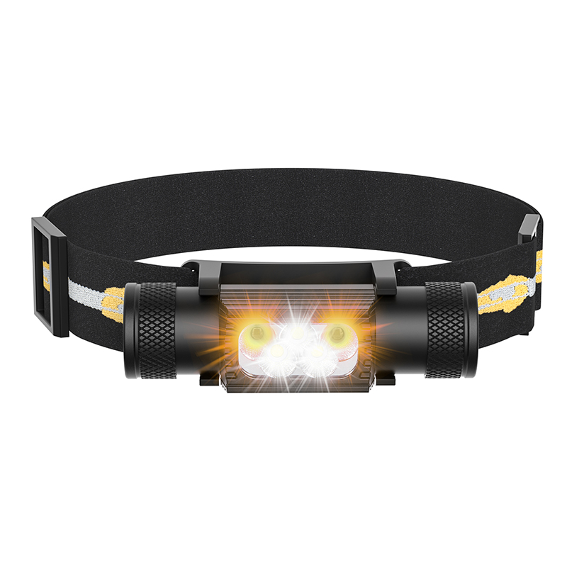 Portable Waterproof Head Torch Rechargeable 2500LM Five Modes Head Lamp for Construction ຮູບພາບທີ່ໂດດເດັ່ນ