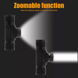 Zoomable Led Headlamp Rechargeable Usb Head Lamp Micro Usb Headlamp Ip65 Waterproof Headlamp Para sa Outdoor Camping