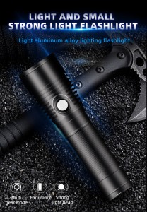 Jaudīgs uzlādējams LED mini lukturītis 7 režīmu ūdensnecaurlaidīgs kempings āra LED USB uzlādējams lukturītis