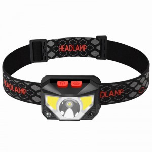 Sensor High Power Red Safety 6 Modes Waterproof Type-C Rechergeable Headlamp For Hunting Riding Camping With Built-in Battery