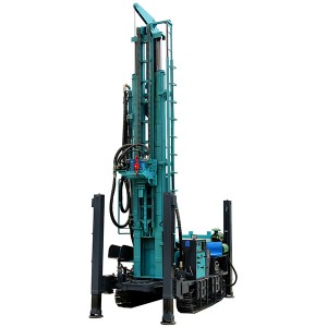 FY450 crawler mounted diesel engine driven borehole DTH pneumatic water drilling rig machine well drilling rig