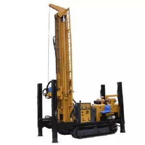 FY800 crawler mounted diesel engine driven borehole DTH pneumatic water drilling rig machine well drilling rig