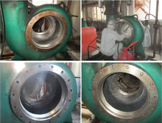 Online sdílení procesu koroze opravy pláště odsiřovacího čerpadla