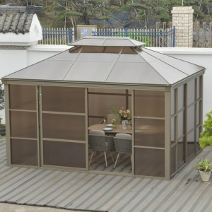 Gazebo Canopy ao ar livre com porta deslizante de design especial