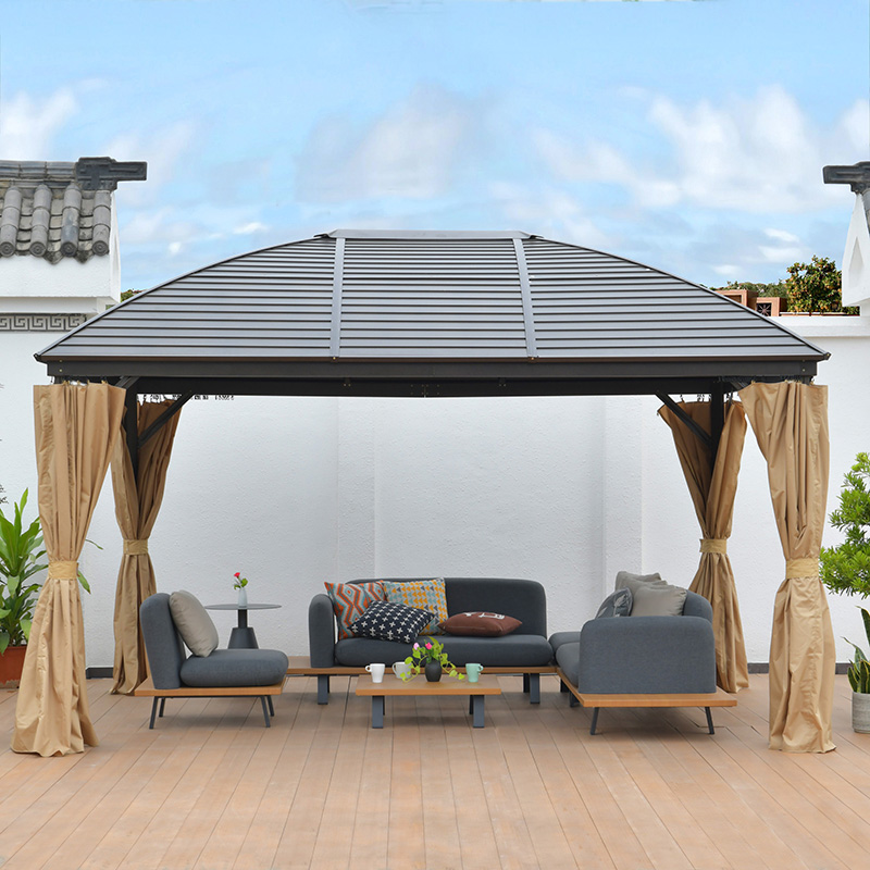 Outdoor Gazebo Canopy, Aluminium Frame Soft Top Outdoor Patio Gazebo