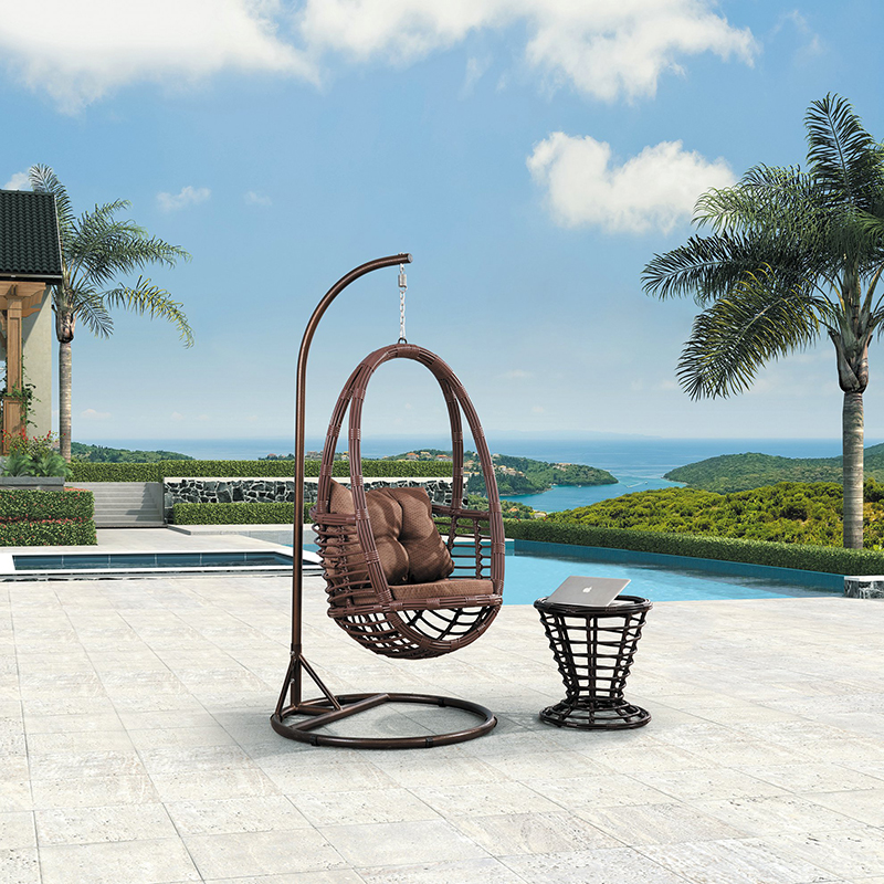 I-Outdoor Rattan Egg Hanging Swing Chair