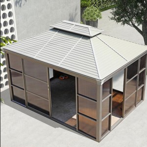 Hardtop Gazebo เหล็กชุบสังกะสี Outdoor Gazebo Canopy Double Vented Roof Pergolas