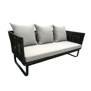 Страхотна външна мебелна седалка от алуминий и въжета