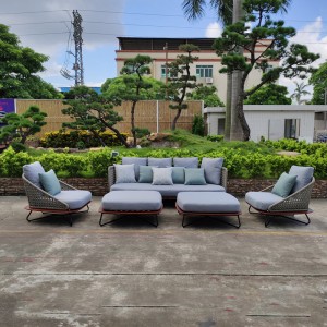 Zunanji kavč iz ratana, pleteno pohištvo, zunanji kavč za dvorišče, vrt