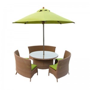 Prasaja Tabel lan Kursi Set Modern Design Round Table Balkon