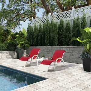 Lounge Set Outdoor Lounge Chair Beach Pool Sunbathing Lawn Lounger Recliner Chair