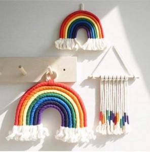 საბითუმო სახლის დეკორი Rainbow ჩამოკიდებული კედლის დეკორი ბავშვებისთვის