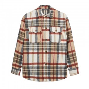 Factory Customized Plus Size Wholesale Casual Oversized Pocket Polo Checkerboard Shirts Plaid Men's