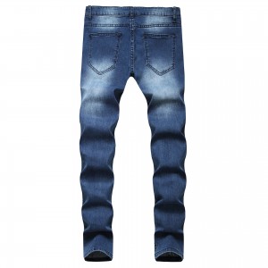 I-Casual Patch Men's iJeans Cross-Border Trade Foreign Fashion Trend Men's Stretch Slim trousers