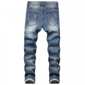 Fashion casual slim jeans varume vakabvaruka denim trousers ganda rinotambanudza jeans dzevarume