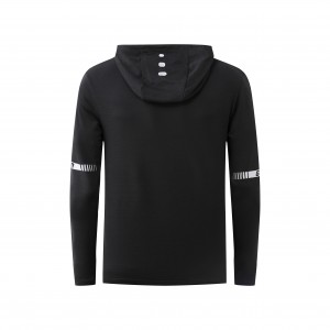 High quality Men’s Hooded Long Sleeve Top Casual round neck comfortable long-sleeved T-shirt for men