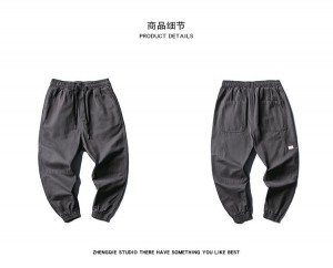 Fashion pants with three-color three-dimensional split multi-sinu soluta overalls for men