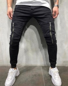 Модні чоловічі джинсові штани повсякденні спортивні штани стрейч брюки джинси чоловічі