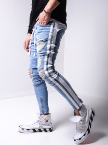 2021 Neue Herren Jeans Slim Fit Zerrissene Füße Denim Hosen Mode Lässig Plus Größe Hosen Jeans