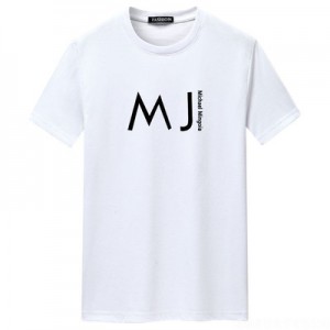 Enkel modetryckt rundhalsad casual t-shirt för män