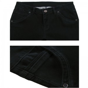 Брюки Slim Fit Straight Leg Pants Enzyme Wash Plus Size Черные мужские джинсы