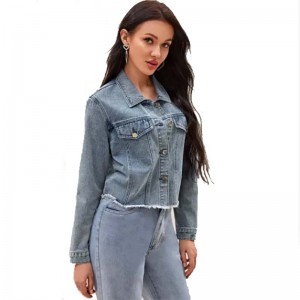 2021 Fashion Short Denim Jacket with Embroidery