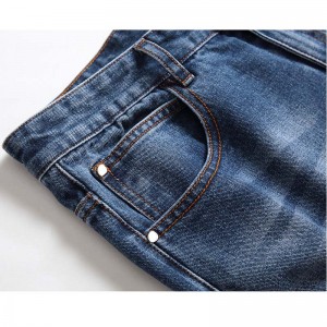 2021 Novas calças jeans masculinas cintura média retas calças compridas rasgadas calças jeans casuais masculinas