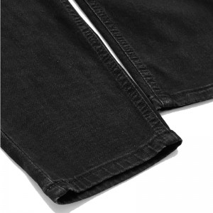 2021 uusi tuote muoti laadukas ryppyinen repeytynyt polvi viisto tasku musta miesten biker farkut