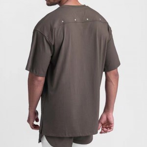 Rundhalset uformelt kortermet topp herre-T-skjorte for menn