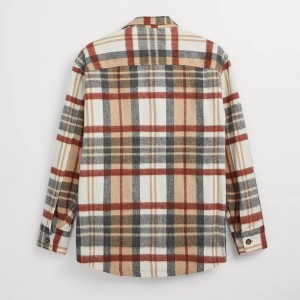 Factory Customized Plus Size Wholesale Casual Oversized Pocket Polo Checkerboard Shirts Plaid Men's