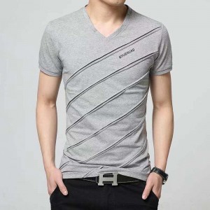 Fasjonabel Slim T-skjorte for menn Fabrikkpris Komfortabel passform