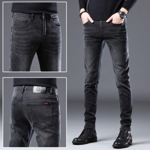 Autumn jeans men 2022 Korean stretch straight leg slim pants Spring at autumn men's casual pants