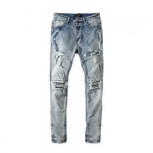 Dongke NOVAS calças jeans personalizadas rasgadas jeans skinny masculinas