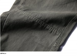 Mode broek met driekleurige driedimensionale split multi-pocket losse overalls voor heren