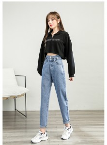 2021 ho rekisa ho rekisa letheka le phahameng li-denim jeans tsa basali li-skinny jeans tsa basali