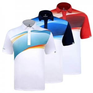 Camiseta deportiva de solapa polo de manga corta de verano para hombre