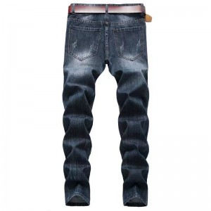 Mode splejsning patch casual mænds jeans engrospris