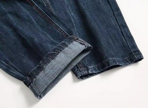 Ejiji splicing patch casual men's jeans N'ogbe ọnụ ahịa