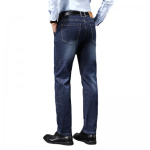 Džinsai Vyriškos pavasario naujos mados laisvalaikio laisvos tiesios kelnės Universalios elastinės ilgos kelnės