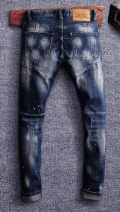 maong panlalaki ripped hole jeans stretch print na may mataas na kalidad na plus size na pantalong maong